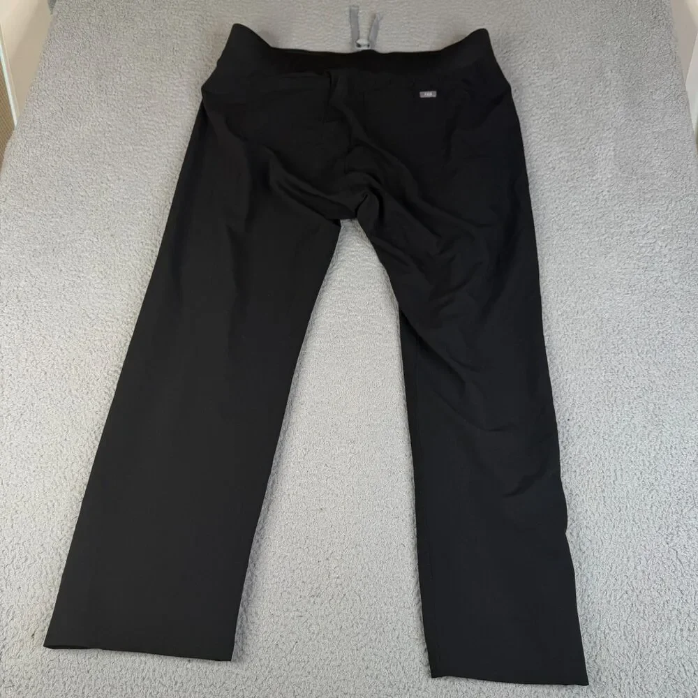 FIGS Scrub Pants Mens XXL Black Technical Drawstring Pockets Bottom T21003